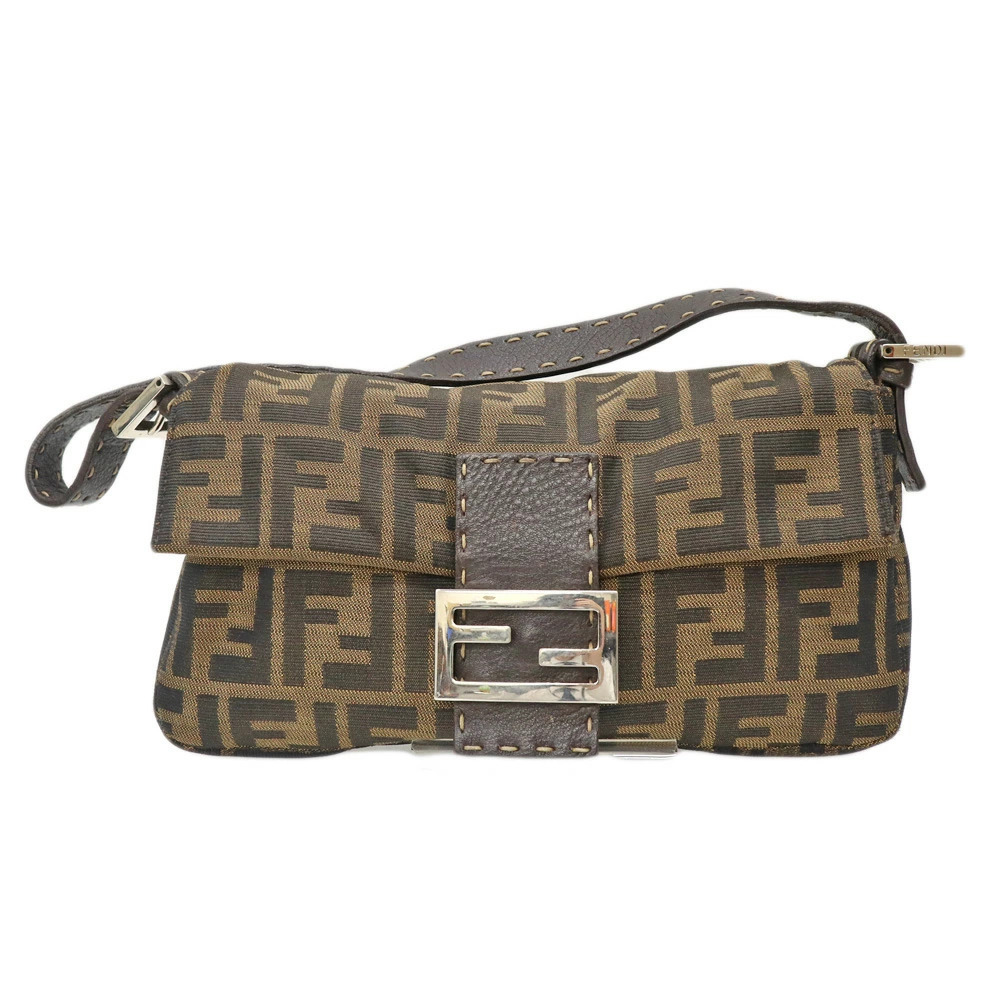 Fendi Mamma Bucket Zucca Shoulder Bag Brown